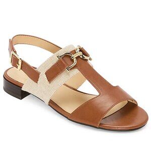 NiB Liz Claiborne Women's Grove Heeled Sandals Natural Size 11 M $60 RY1357